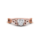 Load image into Gallery viewer, entwined-celtic-heart-shaped-love-knot-orange-sapphire-engagement-ring-in-rose-gold-FD9306HTRGSAOR-NL-RG
