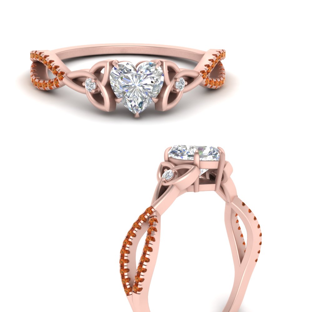 entwined-celtic-heart-shaped-love-knot-orange-sapphire-engagement-ring-in-rose-gold-FD9306HTRGSAOR-NL-RG