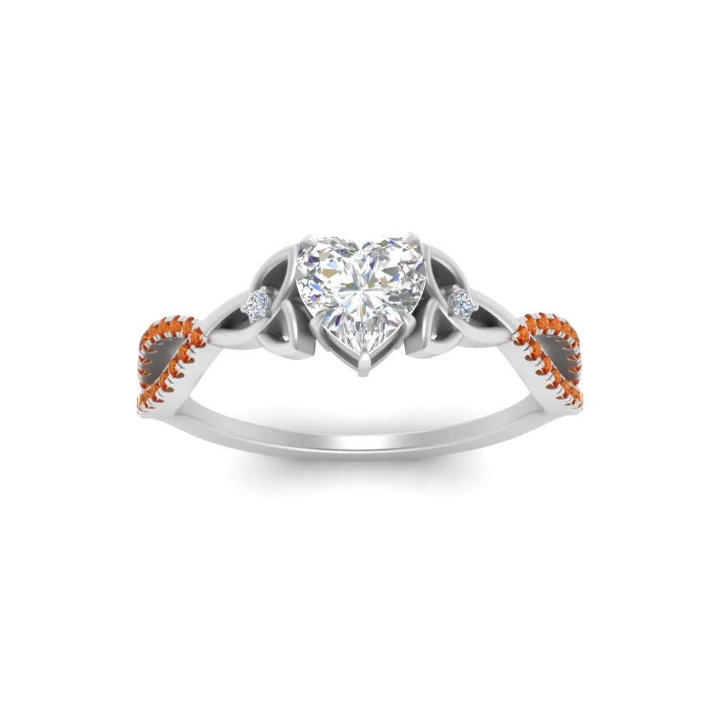 entwined-celtic-heart-shaped-love-knot-orange-sapphire-engagement-ring-in-white-gold-FD9306HTRGSAOR-NL-WG