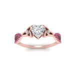 Load image into Gallery viewer, entwined-celtic-heart-shaped-love-knot-pink-sapphire-engagement-ring-in-rose-gold-FD9306HTRGSADRPI-NL-RG
