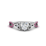 Load image into Gallery viewer, entwined-celtic-heart-shaped-love-knot-pink-sapphire-engagement-ring-in-white-gold-FD9306HTRGSADRPI-NL-WG
