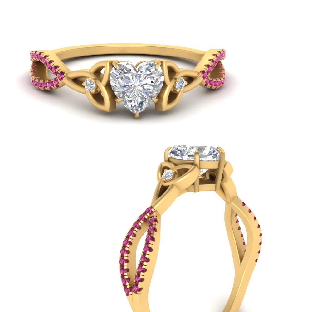 entwined-celtic-heart-shaped-love-knot-pink-sapphire-engagement-ring-in-yellow-gold-FD9306HTRGSADRPI-NL-YG