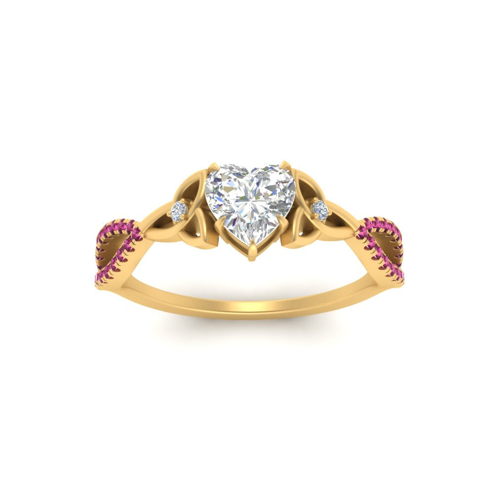entwined-celtic-heart-shaped-love-knot-pink-sapphire-engagement-ring-in-yellow-gold-FD9306HTRGSADRPI-NL-YG