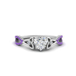 Load image into Gallery viewer, entwined-celtic-heart-shaped-love-knot-purple-topaz-engagement-ring-in-white-gold-FD9306HTRGVITO-NL-WG
