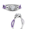 Load image into Gallery viewer, entwined-celtic-heart-shaped-love-knot-purple-topaz-engagement-ring-in-white-gold-FD9306HTRGVITO-NL-WG