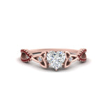 Load image into Gallery viewer, entwined-celtic-heart-shaped-love-knot-ruby-engagement-ring-in-rose-gold-FD9306HTRGRUDR-NL-RG
