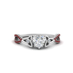 Load image into Gallery viewer, entwined-celtic-heart-shaped-love-knot-ruby-engagement-ring-in-white-gold-FD9306HTRGRUDR-NL-WG
