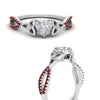 Load image into Gallery viewer, entwined-celtic-heart-shaped-love-knot-ruby-engagement-ring-in-white-gold-FD9306HTRGRUDR-NL-WG