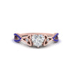 Load image into Gallery viewer, entwined-celtic-heart-shaped-love-knot-sapphire-engagement-ring-in-rose-gold-FD9306HTRGSABL-NL-RG