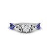 Load image into Gallery viewer, entwined-celtic-heart-shaped-love-knot-sapphire-engagement-ring-in-white-gold-FD9306HTRGSABL-NL-WG
