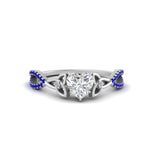 Load image into Gallery viewer, entwined-celtic-heart-shaped-love-knot-sapphire-engagement-ring-in-white-gold-FD9306HTRGSABL-NL-WG
