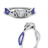 Load image into Gallery viewer, entwined-celtic-heart-shaped-love-knot-sapphire-engagement-ring-in-white-gold-FD9306HTRGSABL-NL-WG