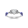 Load image into Gallery viewer, entwined-celtic-heart-shaped-love-knot-sapphire-engagement-ring-in-white-gold-FD9306HTRGSABL-NL-WG