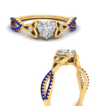 Load image into Gallery viewer, entwined-celtic-heart-shaped-love-knot-sapphire-engagement-ring-in-yellow-gold-FD9306HTRGSABL-NL-YG
