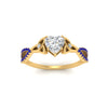 Load image into Gallery viewer, entwined-celtic-heart-shaped-love-knot-sapphire-engagement-ring-in-yellow-gold-FD9306HTRGSABL-NL-YG