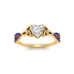 Load image into Gallery viewer, entwined-celtic-heart-shaped-love-knot-sapphire-engagement-ring-in-yellow-gold-FD9306HTRGSABL-NL-YG
