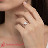 Load image into Gallery viewer, entwined-celtic-love-knot-engagement-ring-rose-gold-fdenr9306-model