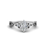 Load image into Gallery viewer, entwined-celtic-marquise-cut-love-knot-black-diamond-engagement-ring-in-white-gold-FD9306MQRGBLACK-NL-WG
