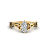 Load image into Gallery viewer, entwined-celtic-marquise-cut-love-knot-black-diamond-engagement-ring-in-yellow-gold-FD9306MQRGBLACK-NL-YG