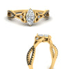 Load image into Gallery viewer, entwined-celtic-marquise-cut-love-knot-black-diamond-engagement-ring-in-yellow-gold-FD9306MQRGBLACK-NL-YG