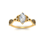 Load image into Gallery viewer, entwined-celtic-marquise-cut-love-knot-black-diamond-engagement-ring-in-yellow-gold-FD9306MQRGBLACK-NL-YG
