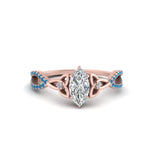 Load image into Gallery viewer, entwined-celtic-marquise-cut-love-knot-blue-topaz-engagement-ring-in-rose-gold-FD9306MQRGICBLTO-NL-RG
