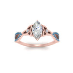 Load image into Gallery viewer, entwined-celtic-marquise-cut-love-knot-blue-topaz-engagement-ring-in-rose-gold-FD9306MQRGICBLTO-NL-RG
