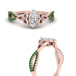 Load image into Gallery viewer, entwined-celtic-marquise-cut-love-knot-emerald-engagement-ring-in-rose-gold-FD9306MQRGEMGR-NL-RG
