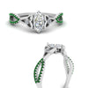 Load image into Gallery viewer, entwined-celtic-marquise-cut-love-knot-emerald-engagement-ring-in-white-gold-FD9306MQRGEMGR-NL-WG