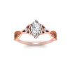 Load image into Gallery viewer, entwined-celtic-marquise-cut-love-knot-orange-sapphire-engagement-ring-in-rose-gold-FD9306MQRGSAOR-NL-RG