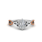 Load image into Gallery viewer, entwined-celtic-marquise-cut-love-knot-orange-sapphire-engagement-ring-in-white-gold-FD9306MQRGSAOR-NL-WG
