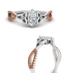 Load image into Gallery viewer, entwined-celtic-marquise-cut-love-knot-orange-sapphire-engagement-ring-in-white-gold-FD9306MQRGSAOR-NL-WG
