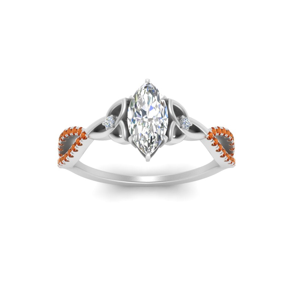 entwined-celtic-marquise-cut-love-knot-orange-sapphire-engagement-ring-in-white-gold-FD9306MQRGSAOR-NL-WG