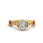 Load image into Gallery viewer, entwined-celtic-marquise-cut-love-knot-orange-sapphire-engagement-ring-in-yellow-gold-FD9306MQRGSAOR-NL-YG