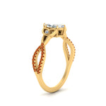 Load image into Gallery viewer, entwined-celtic-marquise-cut-love-knot-orange-sapphire-engagement-ring-in-yellow-gold-FD9306MQRGSAOR-NL-YG