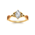 Load image into Gallery viewer, entwined-celtic-marquise-cut-love-knot-orange-sapphire-engagement-ring-in-yellow-gold-FD9306MQRGSAOR-NL-YG
