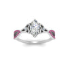 Load image into Gallery viewer, entwined-celtic-marquise-cut-love-knot-pink-sapphire-engagement-ring-in-white-gold-FD9306MQRGSADRPI-NL-WG