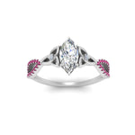Load image into Gallery viewer, entwined-celtic-marquise-cut-love-knot-pink-sapphire-engagement-ring-in-white-gold-FD9306MQRGSADRPI-NL-WG
