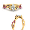 Load image into Gallery viewer, entwined-celtic-marquise-cut-love-knot-pink-sapphire-engagement-ring-in-yellow-gold-FD9306MQRGSADRPI-NL-YG