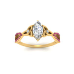 Load image into Gallery viewer, entwined-celtic-marquise-cut-love-knot-pink-sapphire-engagement-ring-in-yellow-gold-FD9306MQRGSADRPI-NL-YG
