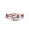 Load image into Gallery viewer, entwined-celtic-marquise-cut-love-knot-purple-topaz-engagement-ring-in-rose-gold-FD9306MQRGVITO-NL-RG