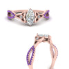 Load image into Gallery viewer, entwined-celtic-marquise-cut-love-knot-purple-topaz-engagement-ring-in-rose-gold-FD9306MQRGVITO-NL-RG