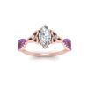 Load image into Gallery viewer, entwined-celtic-marquise-cut-love-knot-purple-topaz-engagement-ring-in-rose-gold-FD9306MQRGVITO-NL-RG