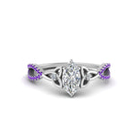 Load image into Gallery viewer, entwined-celtic-marquise-cut-love-knot-purple-topaz-engagement-ring-in-white-gold-FD9306MQRGVITO-NL-WG