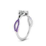 Load image into Gallery viewer, entwined-celtic-marquise-cut-love-knot-purple-topaz-engagement-ring-in-white-gold-FD9306MQRGVITO-NL-WG
