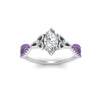 Load image into Gallery viewer, entwined-celtic-marquise-cut-love-knot-purple-topaz-engagement-ring-in-white-gold-FD9306MQRGVITO-NL-WG