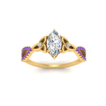 Load image into Gallery viewer, entwined-celtic-marquise-cut-love-knot-purple-topaz-engagement-ring-in-yellow-gold-FD9306MQRGVITO-NL-YG