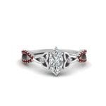 Load image into Gallery viewer, entwined-celtic-marquise-cut-love-knot-ruby-engagement-ring-in-white-gold-FD9306MQRGRUDR-NL-WG
