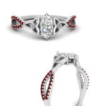 Load image into Gallery viewer, entwined-celtic-marquise-cut-love-knot-ruby-engagement-ring-in-white-gold-FD9306MQRGRUDR-NL-WG
