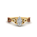 Load image into Gallery viewer, entwined-celtic-marquise-cut-love-knot-ruby-engagement-ring-in-yellow-gold-FD9306MQRGRUDR-NL-YG
